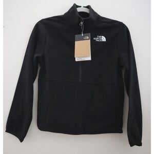 The North Face Teen Kid's Sz Medium Black Glacier 1/4 Zip Fleece Pullover